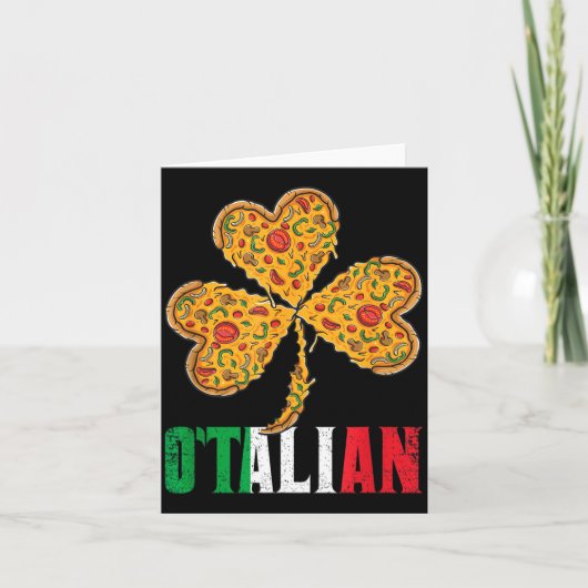 Carte Funny St Patricks Day Irish Zza Italian Pride O'ta (Devant)