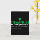 Carte Funny St Patricks Day Shirt Shenanigator Shenaniga (Fleur jaune)