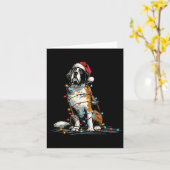 Carte Funny St. Saint Bernard Christmas Graphics Dog Lig (Fleur jaune)