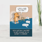 Carte Funny Standup Comic Chien Anniversaire (Devant)