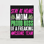 Carte Funny Stay At Home Mom Boss Proud Of Awesome Famil (Devant)