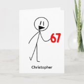 Carte Funny Stick Figure 67 Meme Birthday (Devant)