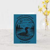 Carte Funny Stud Canadian Wolf Bird Hockey Romance Lgbt (Fleur jaune)