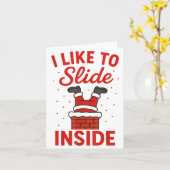 Carte Funny Suggestive I Like To Slide Inside Quote Coup (Fleur jaune)
