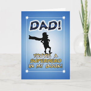 Carte Funny Superhero Fête des pères papa
