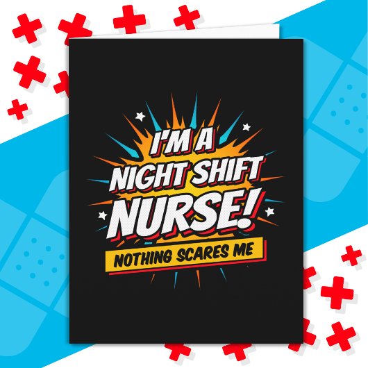 Carte Funny Superhero nuit Shift Infirmière Appréciation
