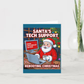 Carte Funny Support Santa Tech Rebooting s (Devant)