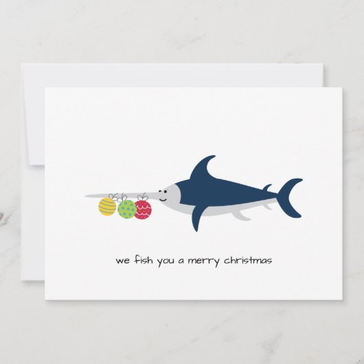 Carte Funny Swordfish Christmas Card (Devant)