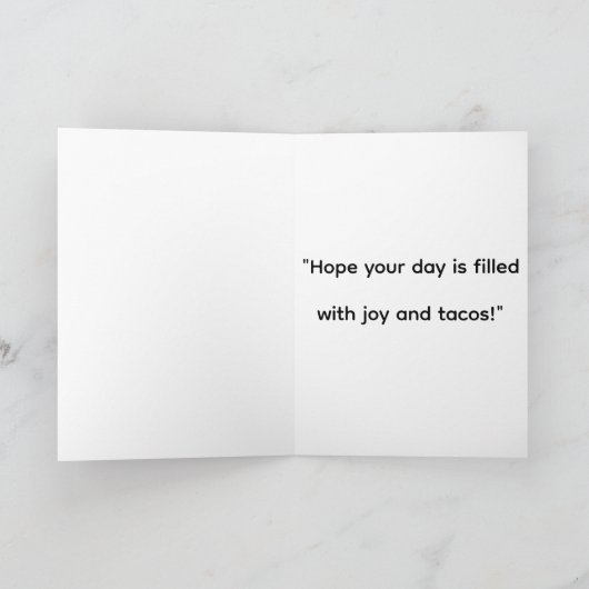 Carte Funny Taco Birthday Card Greeting (Intérieur)