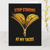 Carte Funny Taco Lover Stop Staring (Fleur jaune)