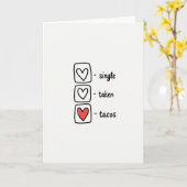 Carte Funny Taco Relationship Card (Fleur jaune)