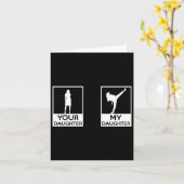 Carte Funny Taekwondo Maman Papa Arts Martiaux Karate-gi (Fleur jaune)