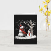 Carte Funny Tbull Dog In The Snow Tree Christmas Winter (Fleur jaune)