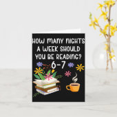 Carte Funny Teacher 67 Six Seven Meme Reading 6-7 Book L (Fleur jaune)