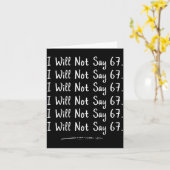 Carte Funny Teacher Gen Alpha Clroom Humor I Will Not Sa (Fleur jaune)