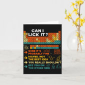 Carte Funny Teacher Student Science Can I Lick It Period (Fleur jaune)