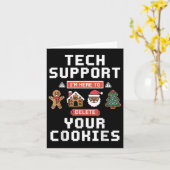 Carte Funny Tech Suprt Here To Delete Cookies Xmas Men W (Fleur jaune)