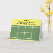 Carte Funny Tennis Anniversaire (Fleur jaune)