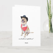 Carte Funny Texas Fête des pères (Dos)