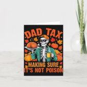 Carte Funny Thanksgiving Dad Tax Skeleton Turkey Day Foo (Devant)