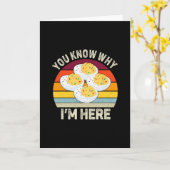 Carte Funny Thanksgiving Deviled Eggs You Know Why I'm H (Fleur jaune)