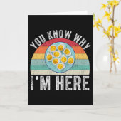 Carte Funny Thanksgiving Deviled Eggs You Know Why I'm H (Fleur jaune)
