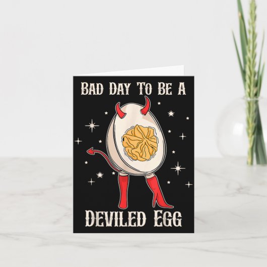 Carte Funny Thanksgiving Dinner Bad Day To Be A Deviled  (Devant)