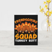 Carte Funny Thanksgiving Friendsgiving Squad Turkey Butt (Fleur jaune)