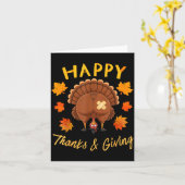 Carte Funny Thanksgiving Guess What Turkey Butt (Fleur jaune)