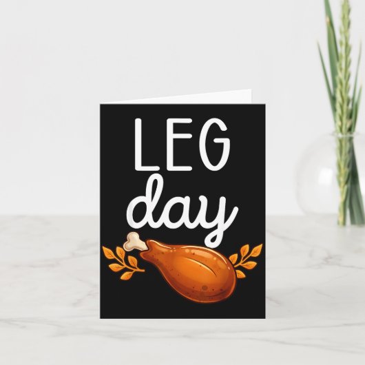 Carte Funny Thanksgiving Leg Day Family Matching Turkey (Devant)