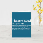 Carte Funny Theatre Nerd Definition Musical Theater  (Fleur jaune)