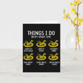 Carte Funny Things I Do In My Spare Time Snake Animal Lo (Fleur jaune)