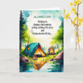 Carte Funny Thinking of You Away at Summer Camp for Kids (Fleur jaune)