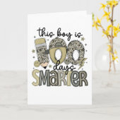 Carte Funny This Boy Is 100 Days Smarter School (Fleur jaune)