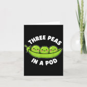 Carte Funny Three Peas In A D Cute Kawaii (Devant)
