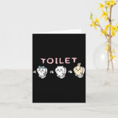 Carte Funny Toilet Time Chikawa Meme  (Fleur jaune)