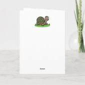 Carte Funny Tortoise Birthday Slow And Steady Custom  (Dos)
