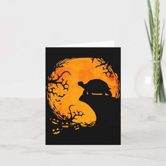 Carte Funny Tortoise Halloween Silhouette Soky Tortoise (Devant)