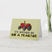 Carte Funny tractor (Devant)