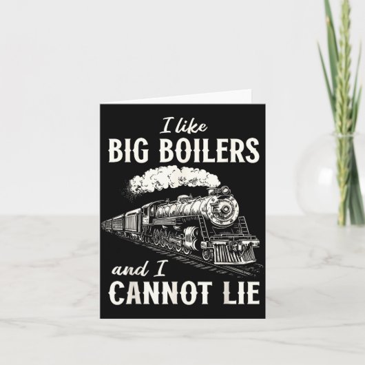 Carte Funny Train Big Boilers Steam Locomotive Freight (Devant)