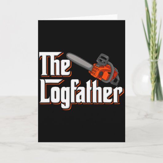 Carte Funny Tree Care I Arborist Forest Chainsaw (Devant)