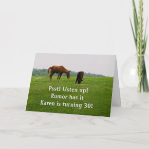 Carte Funny Trente Anniversaire Carte, Gossipping Animau