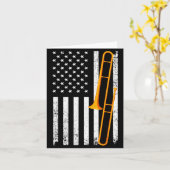 Carte Funny Trombone Art For Men Women Jazz Music Trombo (Fleur jaune)