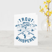 Carte Funny Trout Fly Fishing Birthday Christmas Fathers (Fleur jaune)