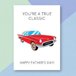 Carte Funny True Classic Car Pun Fête des pères Card