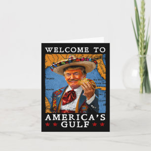 Carte Funny Trump 2025 Mexique Taco Bienvenue à l'Amériq