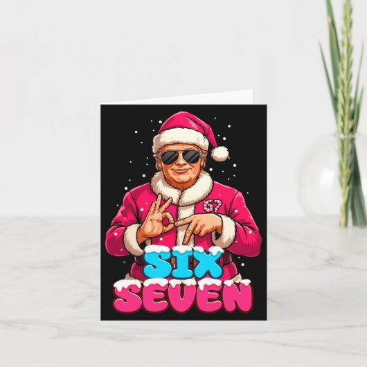 Carte Funny Trump 67 Meme Costume Six Seven Christmas Sa (Devant)