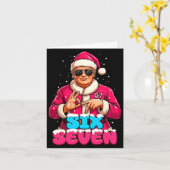 Carte Funny Trump 67 Meme Costume Six Seven Christmas Sa (Fleur jaune)