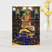 Carte Funny Trump Birthday Card - Hip hop (Fleur jaune)