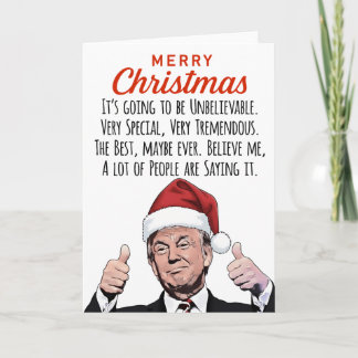 Carte Funny Trump Christmas - Humour de vacances politiq